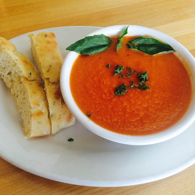 Roasted tomato soup for lunch