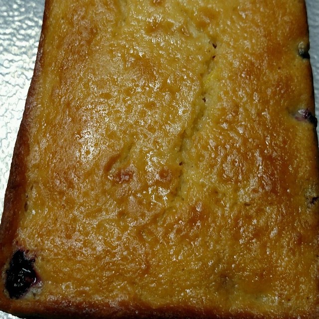 Lemon blueberry olive oil loaf cake