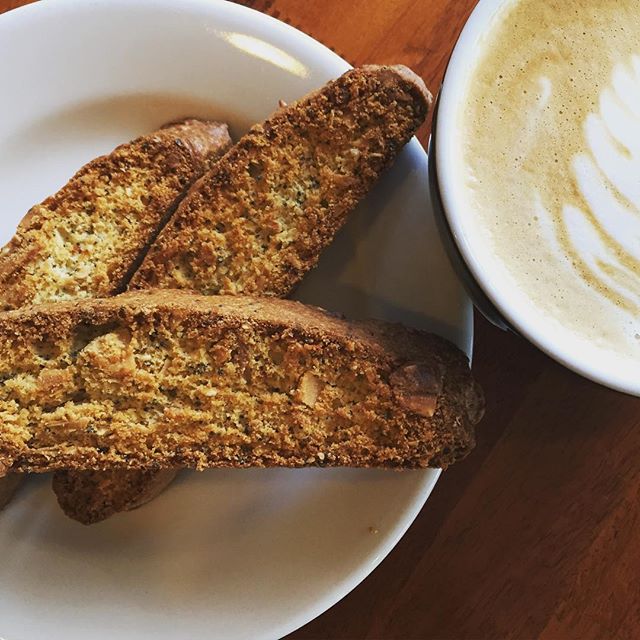 A classic combination with a twist! Seeded Biscotti with Almonds, Orange & Ginger spice up all of our lattes and cappuccinos!