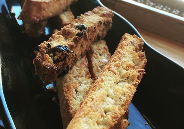 Can you guess our 2 new wonderful biscotti flavors? Freshly baked at #yaliscafe