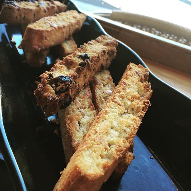 Can you guess our 2 new wonderful biscotti flavors? Freshly baked at #yaliscafe