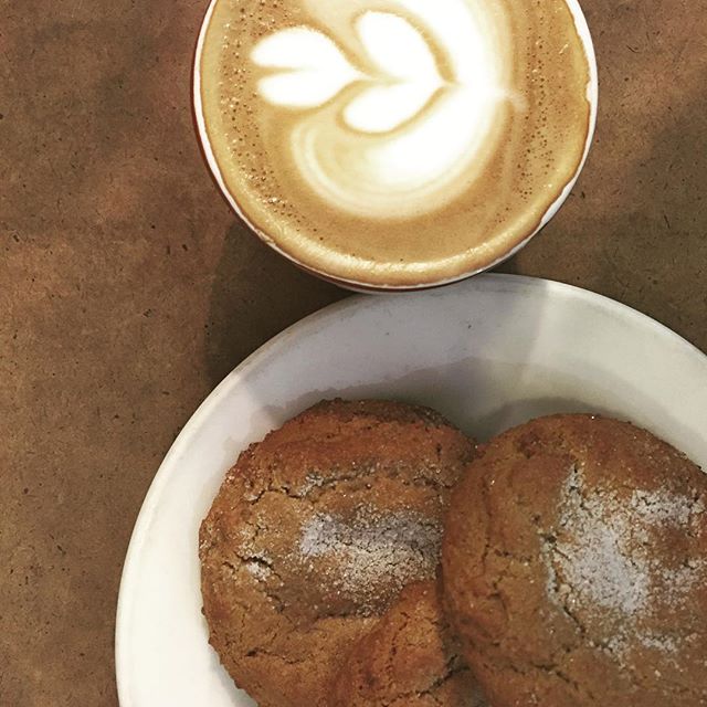 How do we snap out of the Monday Blues? Fresh Ginger Snap cookies & a delicious cup of coffee of course!