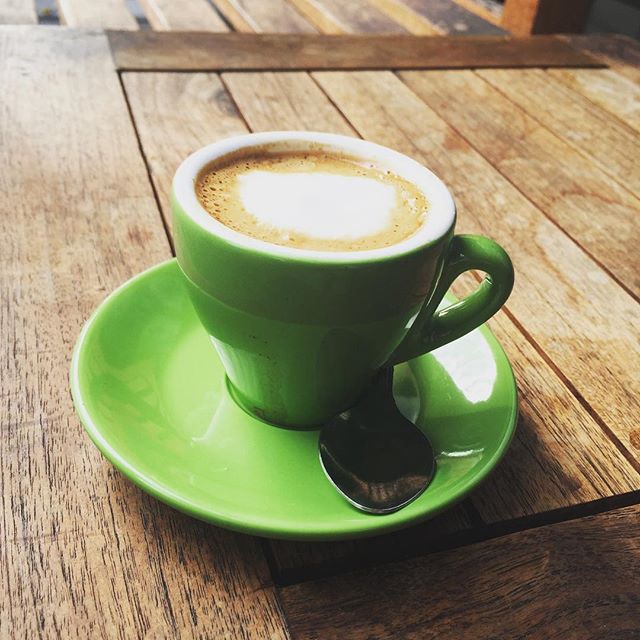 We have new ceramic ware! Enjoy an espresso or macchiato in our bright and beautiful green cups