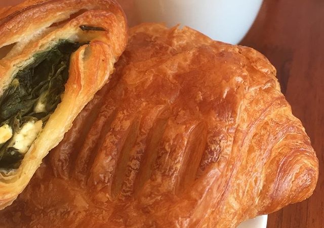 Looking for a quick, savory breakfast treat? Try a Spinach + Feta or Ham + Cheese Croissant, from Starter Bakery, delivered fresh every morning!
