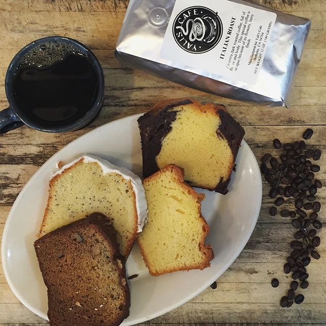 We heard you all love our homemade quickbread, so we included four of our favorite flavors (marble, banana nut, lemon, and poppyseed) in today's selection of goodies.