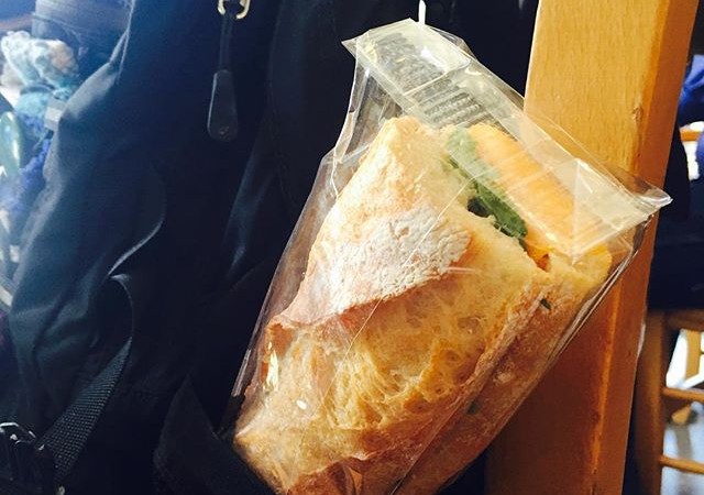 Ain't got time for the 12 o'clock line out the door? Slip a grab n' go sandwich in your backpack or briefcase – we have Salami, Cheddar + Arugula on Baguette & a Vegetarian w/Avocado & Pesto on Foccacia or Whole Wheat.